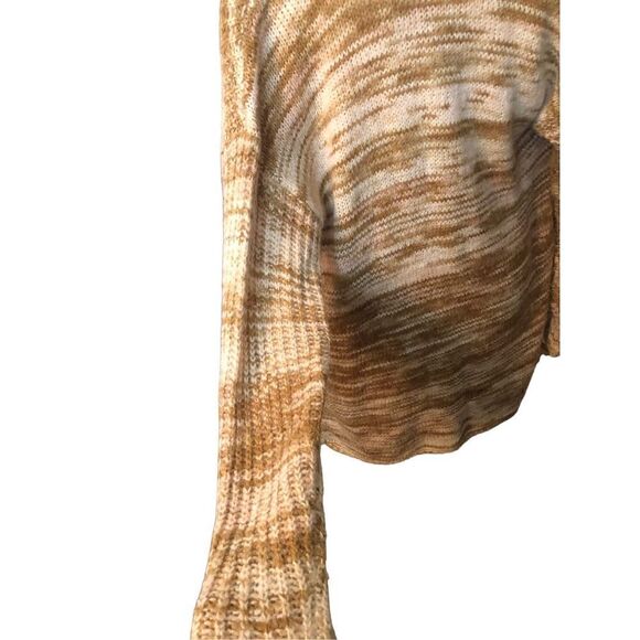 Ann Taylor Loft long line Open Cardigan Marbled Camel and white size xs - Picture 5 of 9